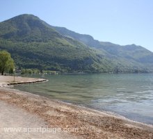 Annecy beach in spring