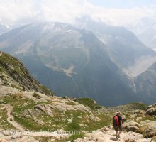 Hiking, near Lac Blanc, Chamonix valley
