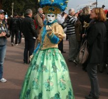 Venetian carnival, Annecy old town, costumes and masks